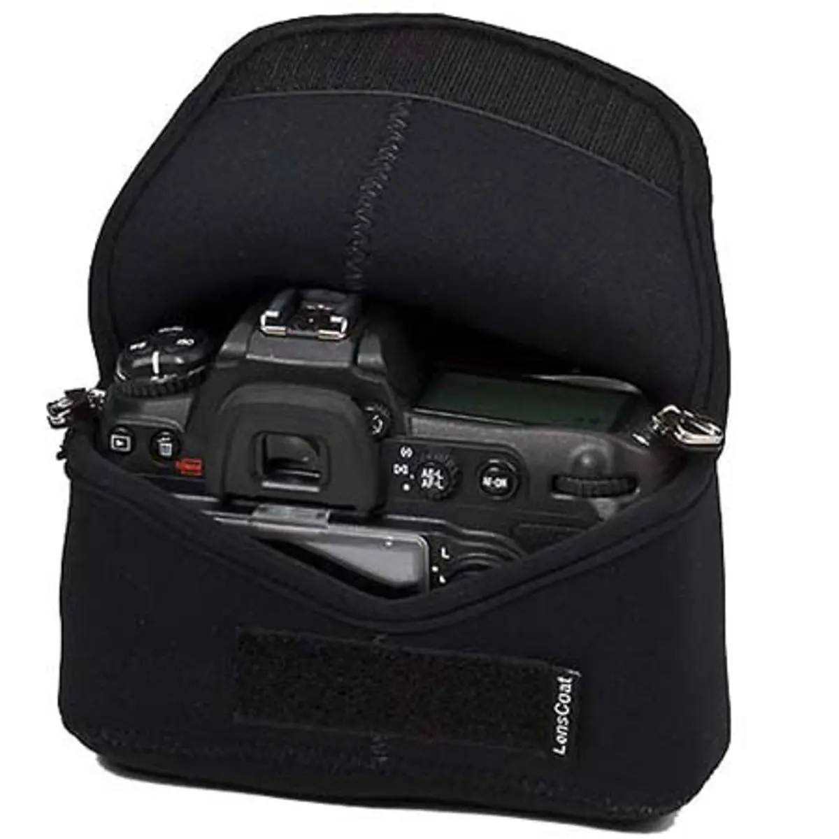 LensCoat Neoprene Camera Cover - Moisture-Proof, Shock-Absorb, Velcro-Close Camera Equipment for Lens-Free Body Protection, Black