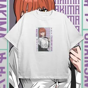Anime Makima Manga Chainsaw Man T-shirt  Gift for Anime Lover Casual Unisex Man Woman