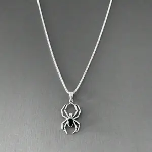 925 silver necklace spider pendant design for men and women