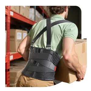【Upgrade Version】CHANGENOW Ultra Breathable Work Back Brace for Men & Women Lower Back Support Belt with Removable Suspenders - Pain Relief for Lifting, Warehouse, Construction, Moving