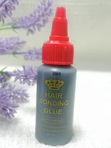 Professional Hair Glue 1 Oz (30 Ml), Strong Hold Non-Dropping, Fake Hair Extension Styling, All Seasons Use, DIY Extension