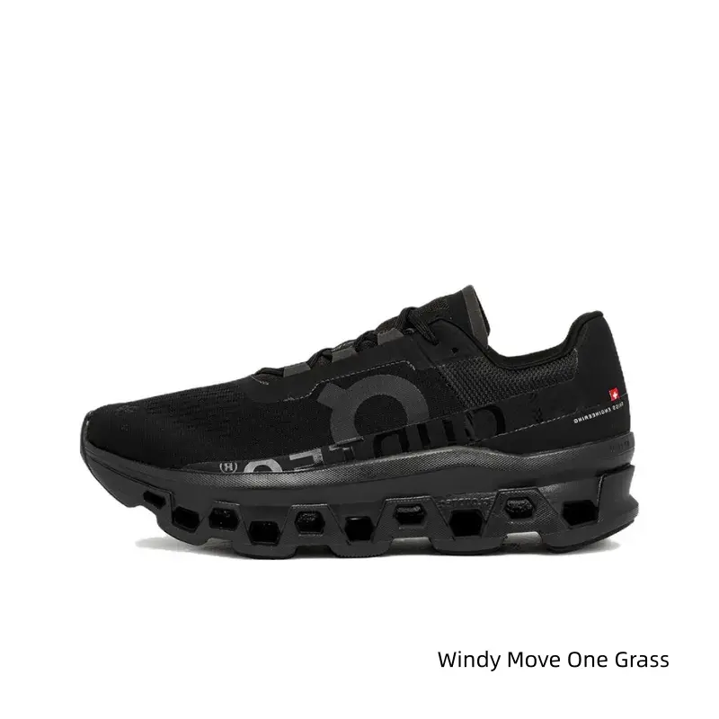 All Black Breathable Knit Mesh Performance Running Sneakers Hollow Thick Cushion Midsole Anti Slip Athletic Shoes For Men Women Long Distance Jogging And Outdoor Fitness