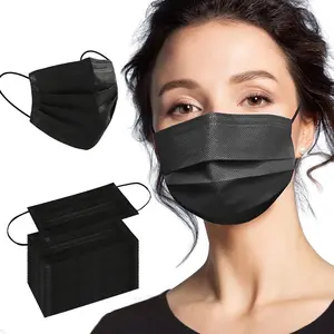 Face Mask 100PCS Adult Black Disposable Masks 3-Layer Filter Protection.Black disposable face masks are suitable for most people and are an ideal choice for occasions such as schools, offices, meetings, festivals, concerts, large weddings and parties.