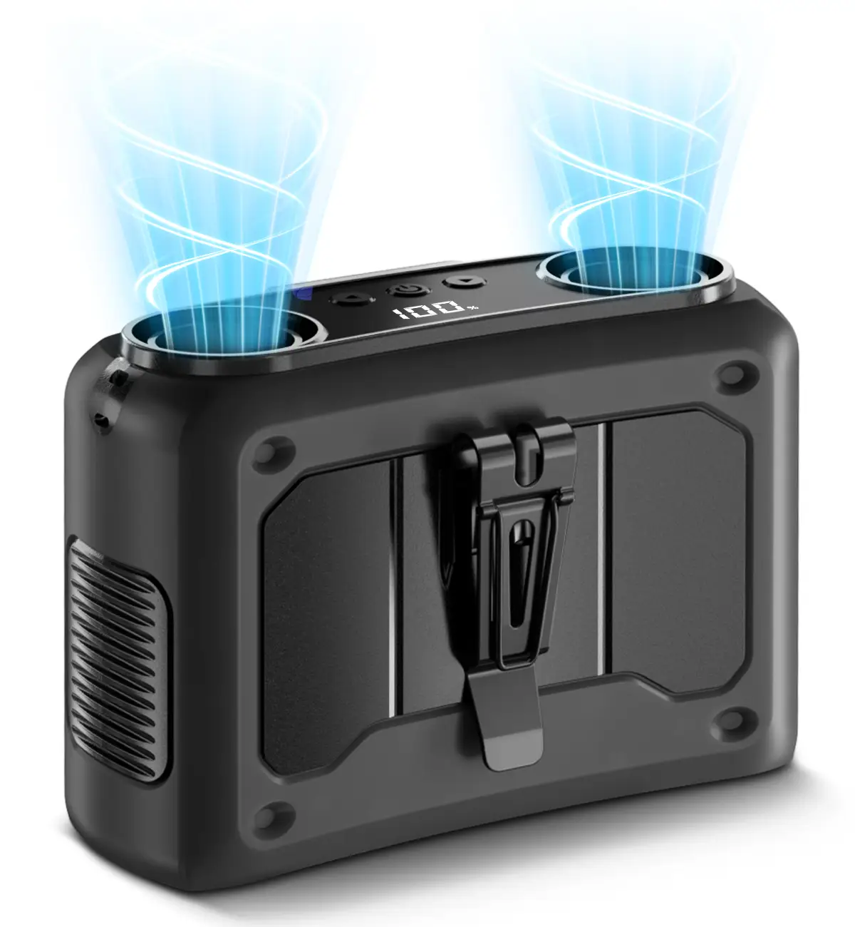 Portable Waist Fan Personal Rechargeable Clip Fan with Dual Design, ChillGo 20000mAh Battery Power Bank, 10 Speeds 23000RPM Airflow, 10-72H Runtime, L