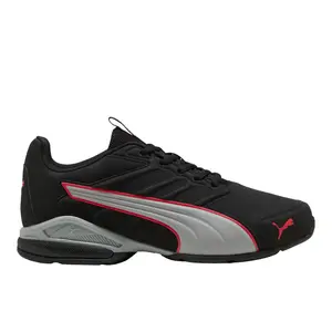 PUMA Mens Electro Synthetic Leather Lace Up Sneakers Shoes Casual - Black