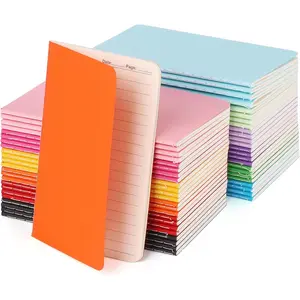 48 Mini Pocket Notebook, 3.5 X 5.5 Inch Lined Small Journals for Kids, Colorful Cover Notepads for Traveler, Students, School Supplies, 30 Sheets/60 Pages, Memo Pad, Tiny Note Book Bulk