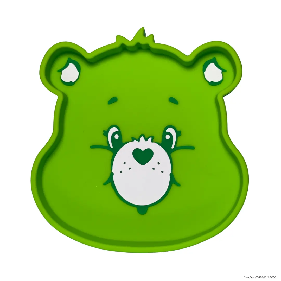 Care Bears by The Clever Baby Good Luck Bear Silicone Suction Plate – Baby & Toddler Plate with Strong Suction, Food-Grade Silicone, BPA-Free - 1 Count