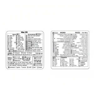 Keyboard Shortcut Sticker, Quick Reference Keyboard Shortcut Sticker, Computer Accessories for MacBook Air/Pro/iMac/Mac/Mini