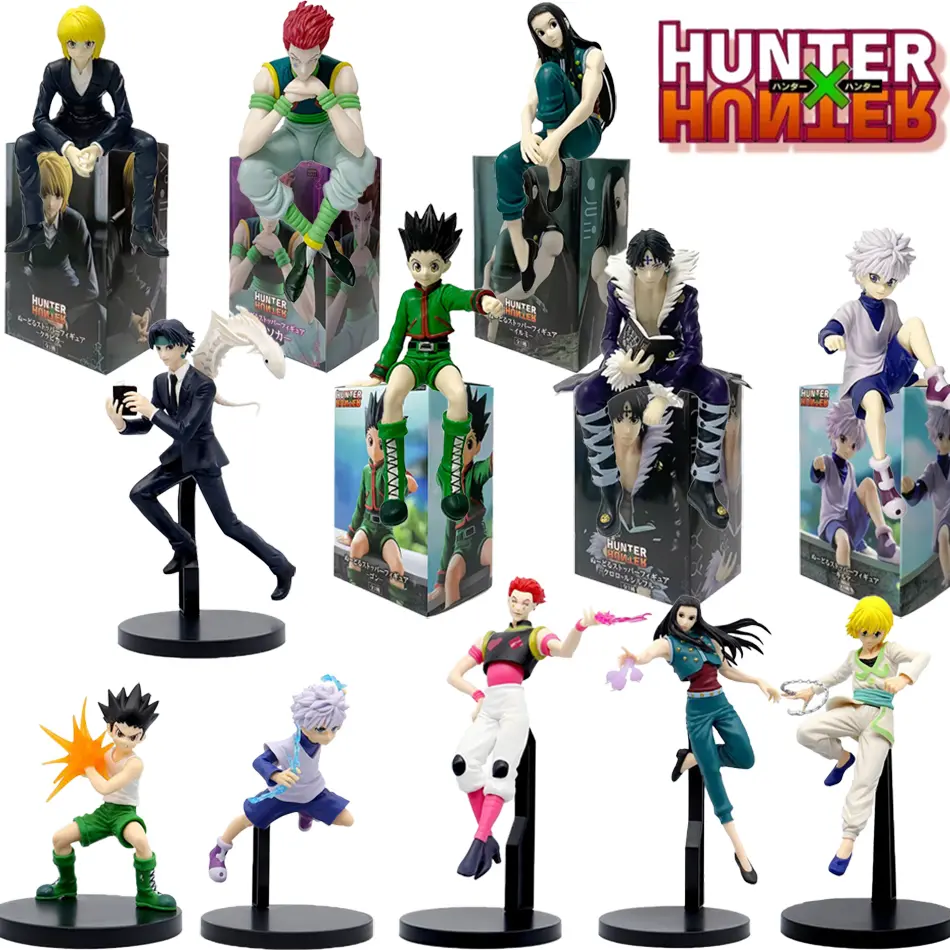 Anime & Manga Hunter x Hunter PVC Action Figures, 11-14cm Gon Freecss, Alluka Zoldyck, Chrollo Lucilfer/Kurapika Collectible Toy Models