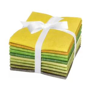 Craftido - 11 Options Solids with Tweed Tonals - Assorted Color Cotton Quilting Fabric Bundles 10pcs Fat Quarters 18"x21" - Medium Weight 5.2oz - for Quilting, Sewing and Crafts, mothersdaygift