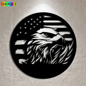 1pc Eagle Metal Wall Art, Majestic Eagle Statue Mural, Ideal Gift for New Year, Thanksgiving, Wildlife Decor Enthusiasts, Weather-Resistant Metal Wall Decor Wall Sculptures, Perfect for Living Room Wall & Garden Fence, Stunning Outdoor & Indoor Decor