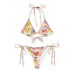 Y2K Inspired Kawaii Cat Harajuku Decora Cutecore Cyber Rave Bikini