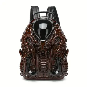 Street Punk Style Backpack Unique Shape Profiled Unisex Outdoor Work Travel Gift for Dad Fathers Day Fashionable Durable Trendy