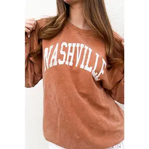 Charles River 9930 Nashville Corded Crewneck Sweatshirt - Oversized Fit, Long Sleeve, Casual Style, 100% Cotton, Summer Wear