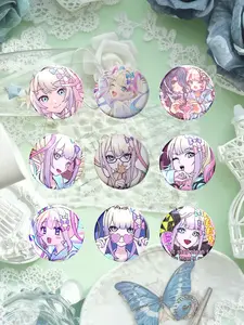 Cute Anime Girl Butterfly Brooch Set, Adorable Cartoon Badge Pin, Perfect Gift for Girls, Daily Wear Accessory, Collectible Item, Holiday Present