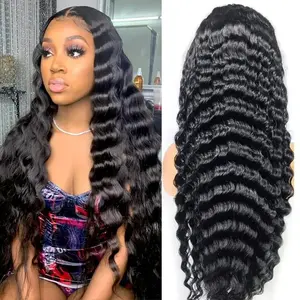Deep Wave Lace Front Wig | Long Curly Synthetic Wig | Water Wave Crimped Wig