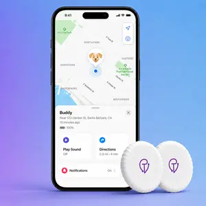Tracker Mist 2 Pack - GPS Locator Works with Apple Find My - key tracker, luggage gps, remote finder, bike tracker, pet tracker, wallet locator, car tracker key finder