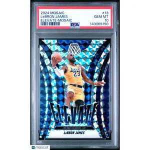Panini 2024-25 Mosaic LeBron James Elevate Mosaic Prizm #13 PSA 10 Lakers
