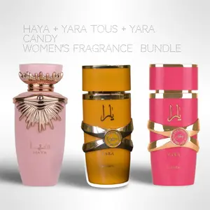 Haya + Yara Tous + Yara Candy 100ml (3.4oz) - Fragrance Collection Starter Pack - Women's Fragrance Bundle