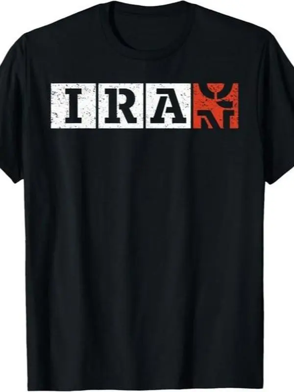 Vintage Iran Iraq Anti War Protest Distressed Political T-Shirt Cotton Classic Casual