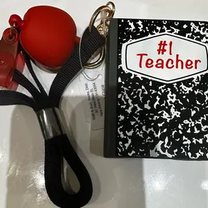 Teacher whistle lanyard with badge holder #teacher #lanyard