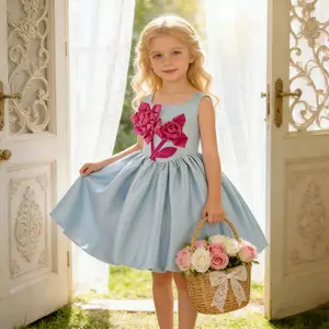 6098 Girls' dresses children's floral ceremonial dresses birthday party dresses