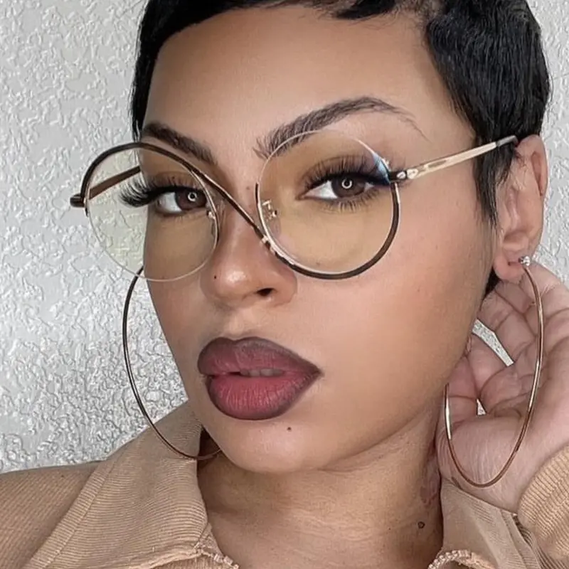 Asymmetrical Frame  Anti Blue-ray Eyeglasses, Fashionable Eyeglasses for Women, Fashion Eyeglasses for Work, Daily Clothing Decor, Perfect for Student Daily Use, Stylish Eyeglass, Eyewear Fashion