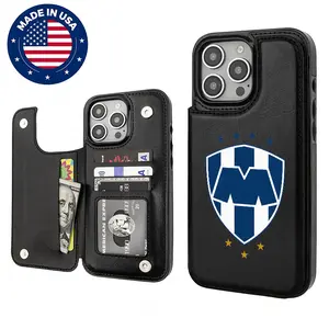 Rayados de Monterrey Aesthetic Design Pattern Casing For iphone 16 15 14 13 12 Plus Pro Max Flaunt Mobile Phone Case TPU Pu Leather Card Holder Drop Protection Shockproof Protector Trend Anti-scratch Stylish Smartphone Cover