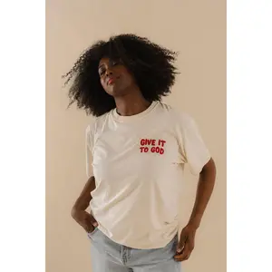 Give it to God Relaxed Heavyweight Tee Cream