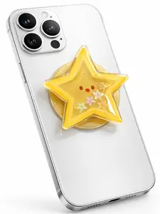 Magnetic Phone Grip Stand Cute Cartoon Starfish Design Compatible with MagSafe Finger Ring Holder for iPhone Lightweight Phone Stand