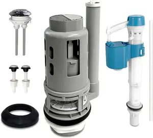 3-Inch Dual Flush Valve Kit for 2-Piece - Fits Bay, and Most.Includes 8.2" Flush Valve, Fill Valve, Button, Gasket,