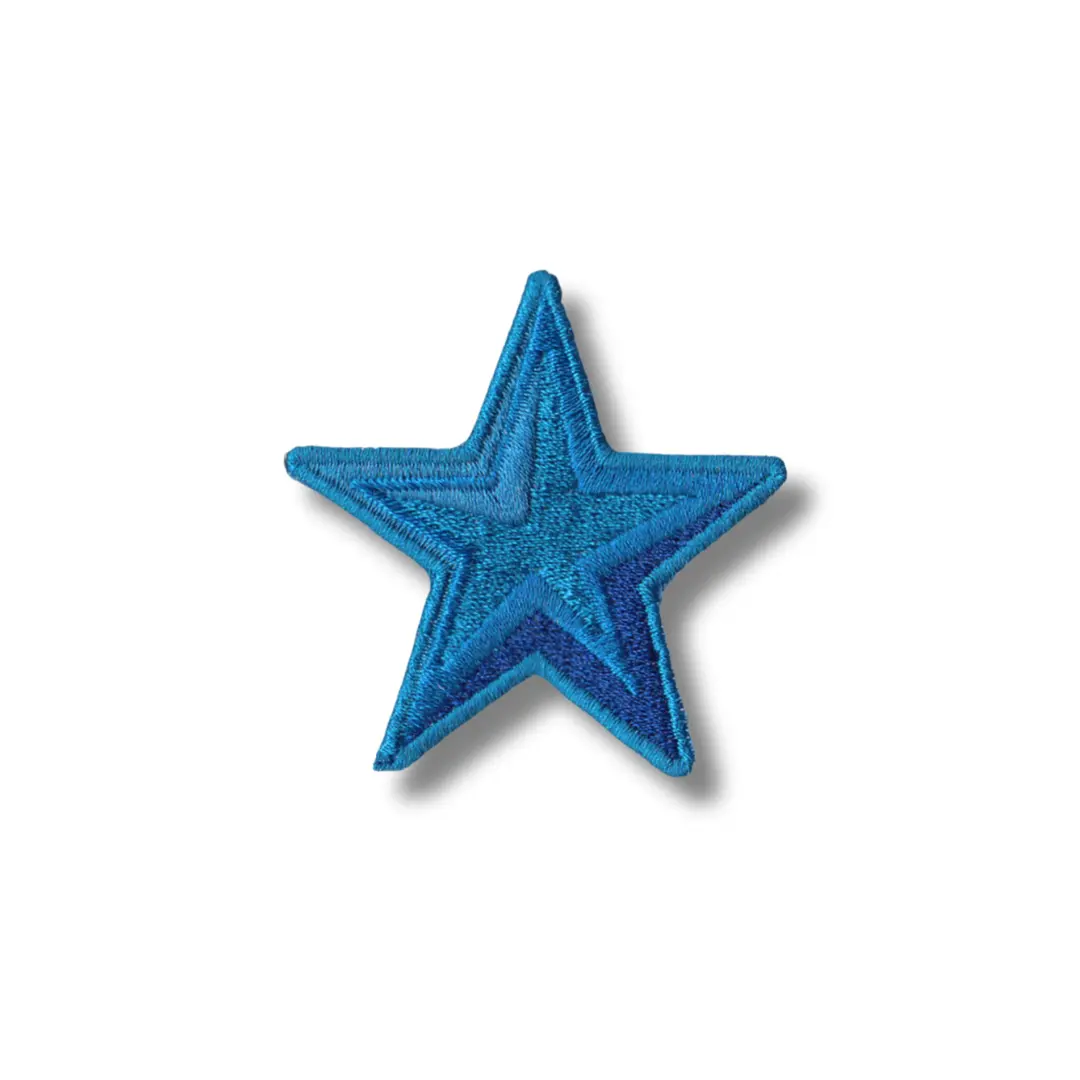 Embroidered Die Cut Blue Star Patch - TikTok Shop