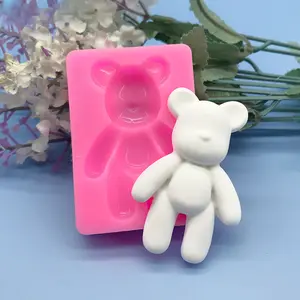 1pc New Cartoon Bear Silicone Cake Mold Fondant Chocolate Baking Tool DIY Clay Resin Art Moulds Accessories Liquid Form