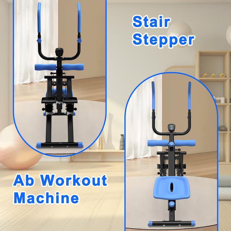 [Ridenue]2-In-1 Stair Stepper and Ab Workout Machine for Home, Multifunctional Full Body Fitness Trainer