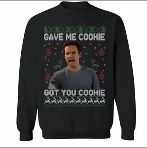 Gave Me Cookie Got You Cookie Ugly Christmas Sweatshirt, Nick New Girl Movie Christmas Sweater, Funny Movie Inspire Xmas Shirt