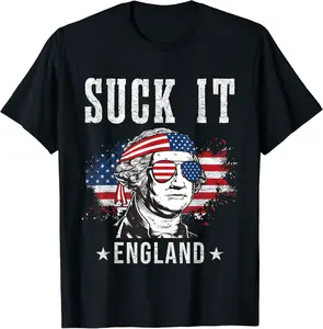 Suck It England Funny 4th of July - George Washington Funny T-Shirt - Abigailma Shop 45B0C425NCV5