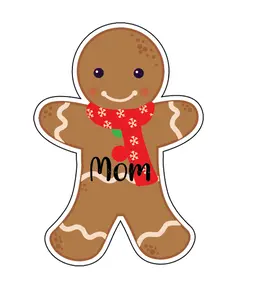 Gingerbread Boy Scarf Personalized Cruise Door Magnet | Cute Custom Name Magnet for Ship Cabin Door, Fridge, Locker & Metal Wall Decor - Keepsake Gift for Family Trips, Cruise Vacations & Christmas Party