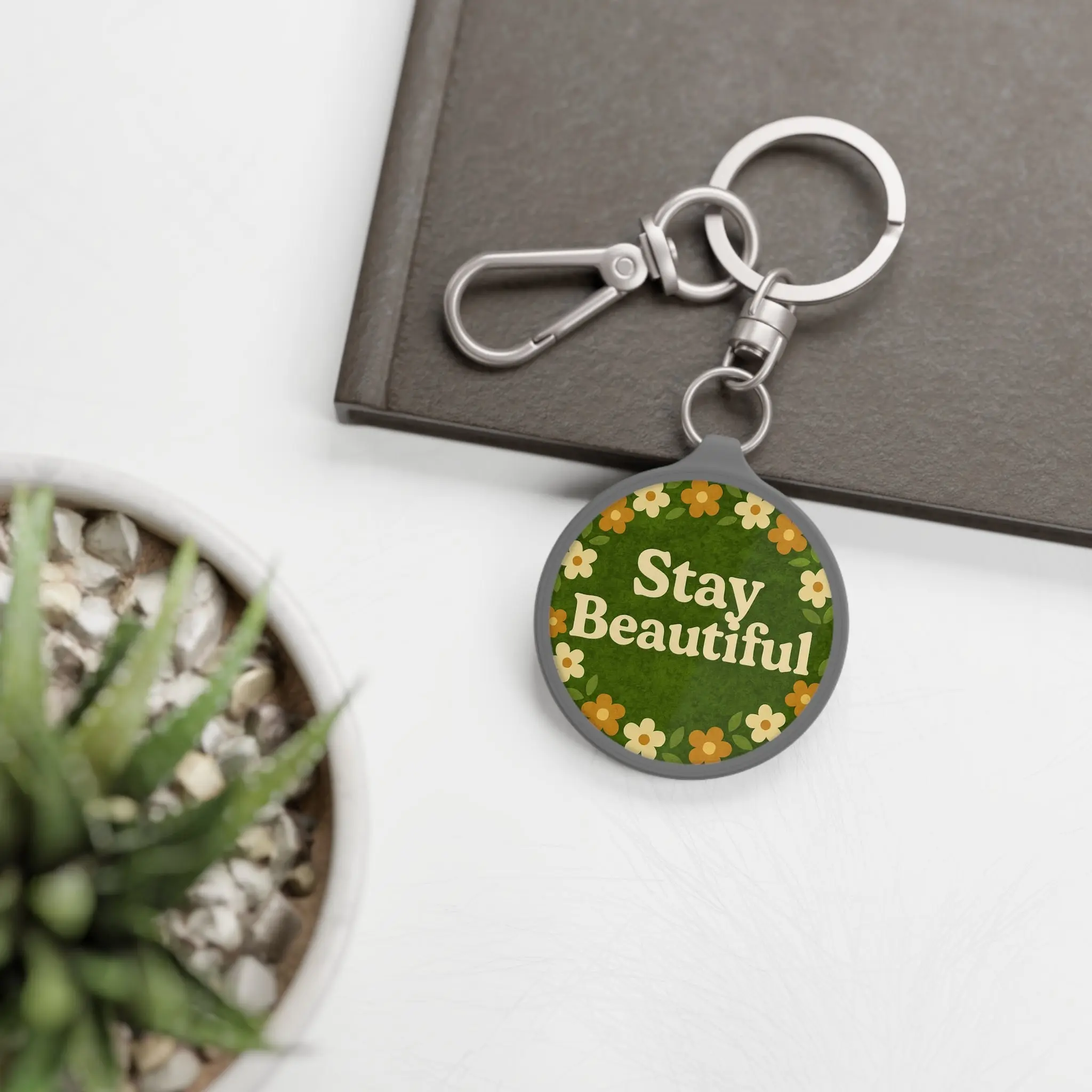 Stay Beautiful Keyring | A Mossy Reminder