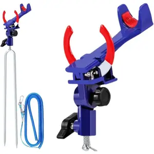 Rod Pole Holders for Bank Rod Holder Ground,360 Degree Adjustable Pole Stand Equipment