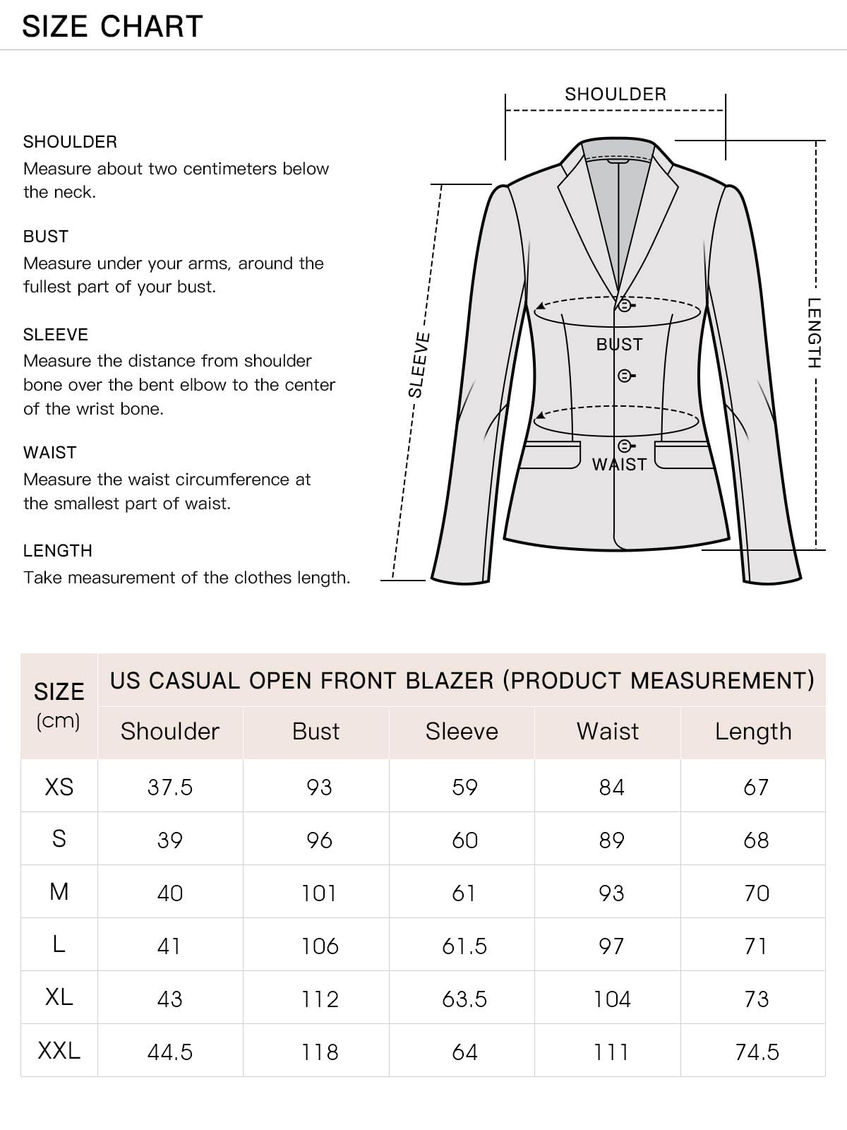 Imily Bela Womens Casual Blazers Open Front Long Sleeve Work Office Suit Jackets Blazer Fitted Basic Lapel Collar with Button Design & Pockets
