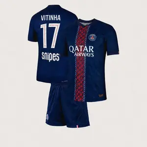 Vitinha 17 2025/26 PSG Home Full Set Soccer Kit, Premium Fabric Match Style Set U