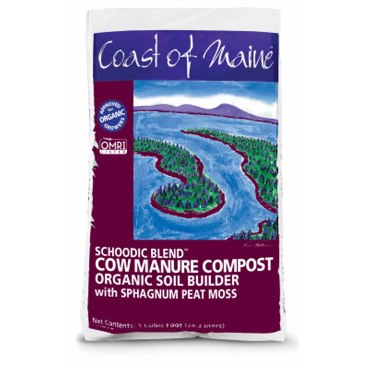 212 MAIN Coast of Maine Cow Manure Compost, Garden Fertilizer, 169823 CUFT Garden Soil Amendment for Home Improvement Gardening, Compost Mix