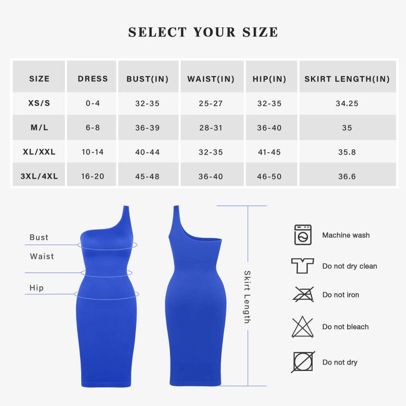 FeelinGirl Eco-friendly High Elastic Bodycon Dress One Shoulder Body Shaping Skirt Sexy Basic Womenswear SpringStatements