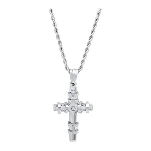 Steel by Design Men's Cross Pendant w/ C hain Steel by Design Men's Cross Pendant w/ C hain