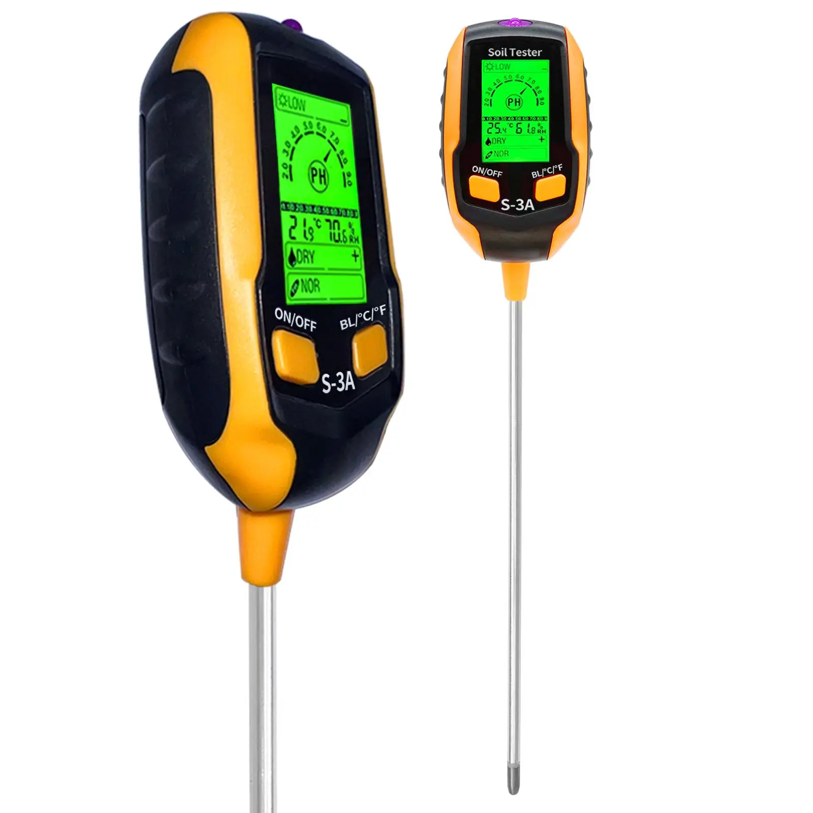 6-in-1 Soil Tester, 1 Count Soil Moisture Meter, Soil PH Meter, Soil Temperature Meter, Batteries Powered Garden Soil Tester, Garden Tools (Battery No