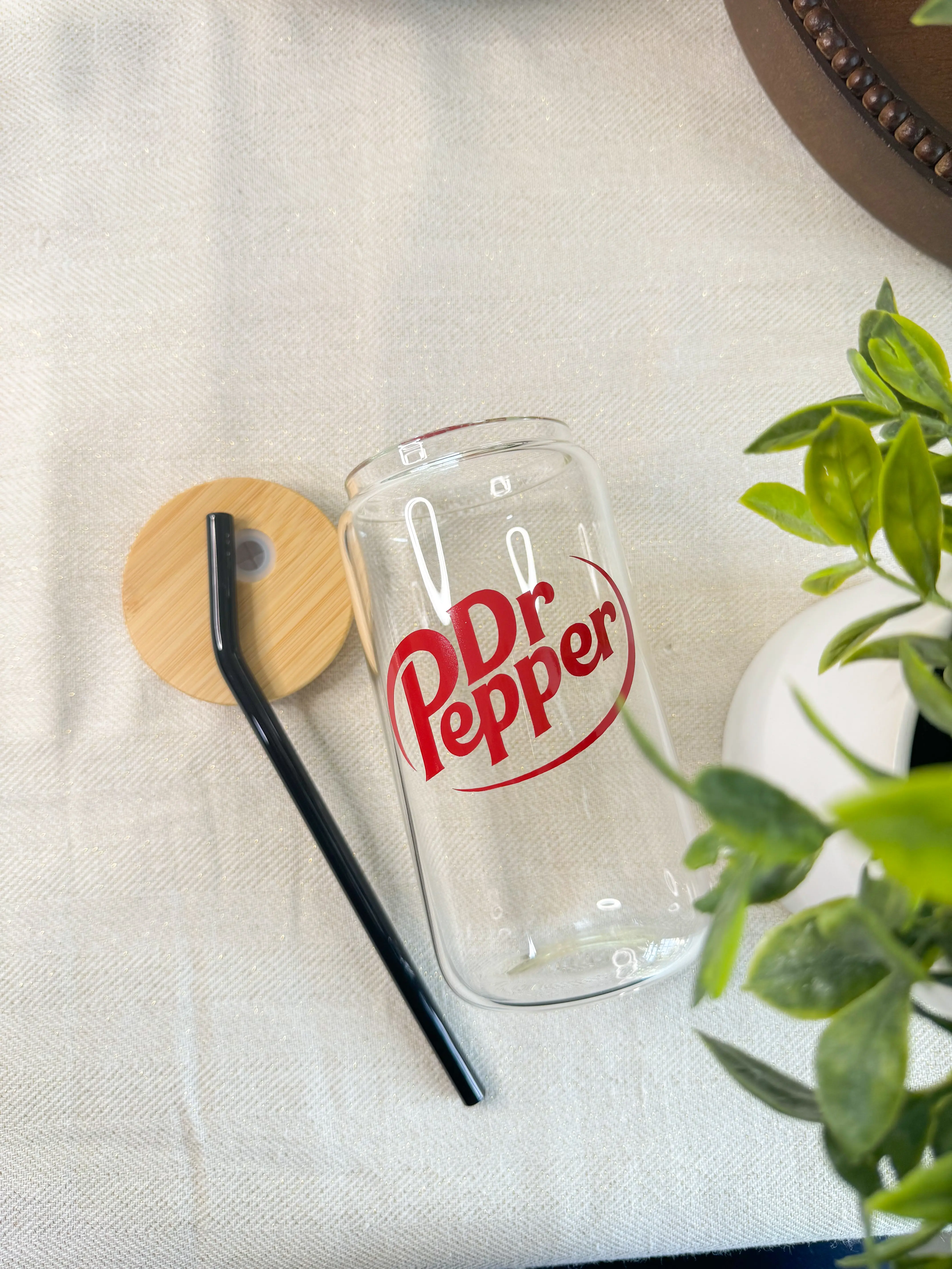 Dr. Pepper Glass Cup 16oz