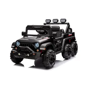 【Christmas Gift】Black 24V Power Wheels for Kids with Remote Control, Ride on Car with 6 Wheels, 4WD Switchable Electric Car for Kids, Kids Electric Vehicles Battery Powered Toy Car, Bluetooth, 3 Speeds