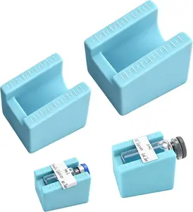 2 Pack Peptide Vial Label Applicators for 2ml/3ml & 5ml/10ml Vials, Time-Saving Handheld Sticker Alignment Tool for Lab & Home Organization (NO Vials & Sticker Included)