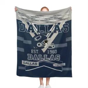 Dallas Football Vintage Style Personalized Blanket, Cowboys Fan Gift, Soft & Cozy Throw for Home Decor, Perfect for Sports Lovers