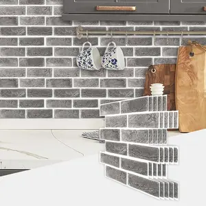 Self-Adhesive Wall Stickers, American Vintage Industrial Brick Pattern, Waterproof Oilproof Easy Cut No Residue, Home Decor, Peel and Stick Wallpaper Designs